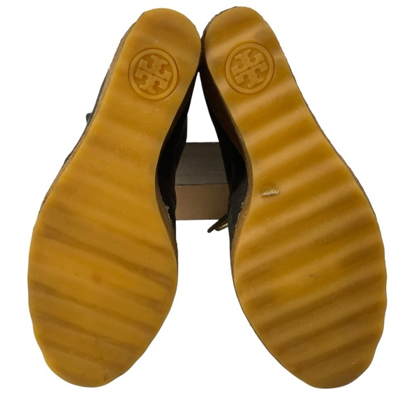 TORY BURCH Vicki Olive Suede Gum Sole Wedge Platform Ankle Booties - Sz 9 - Picture 4 of 15